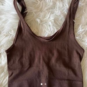 Brown crop top